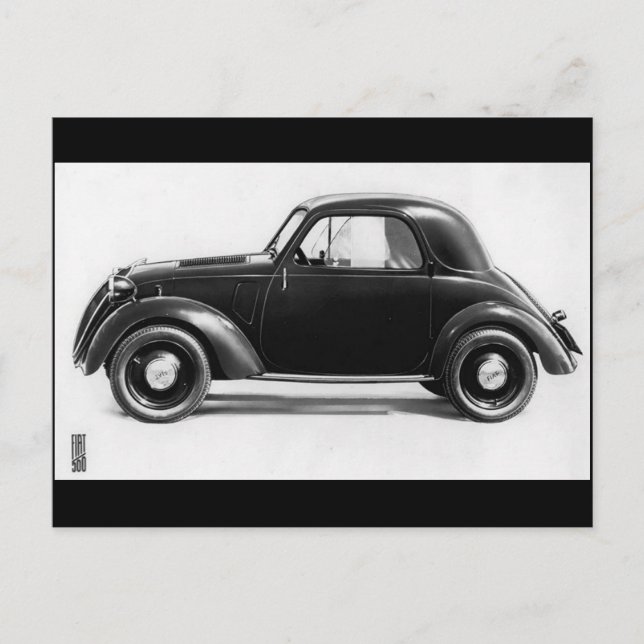 Fiat 500 Topolino Postcard (Front)