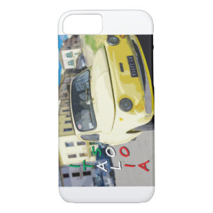Fiat 500 yellow in Italy, Rome, iPhone 7 cover