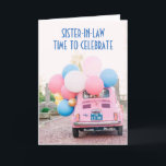 FIAT/BALLONS SISTER-IN-LAW ON YOUR BIRTHDAY CARD<br><div class="desc">A FIAT FILLED WITH BALLOONS AND "YOUR WISHES" MAKE THIS CARD SO VERY SPECIAL FOR YOUR "SISTER-IN-LAWS" BIRTHDAY AND BEING FROM "YOU" MAKES IT EVEN MORE SO!!!</div>