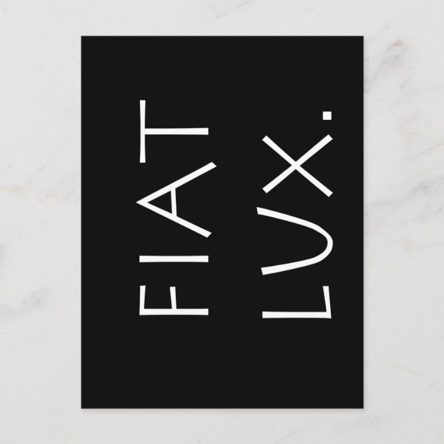 Fiat Lux Postcard (Front)