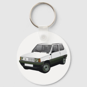 Fiat Panda 30/45 Mk1 (Tipo 141) white Key Ring