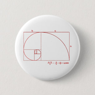 Fibonacci 6 Cm Round Badge