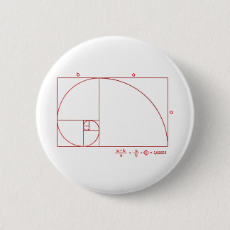 Fibonacci 6 Cm Round Badge