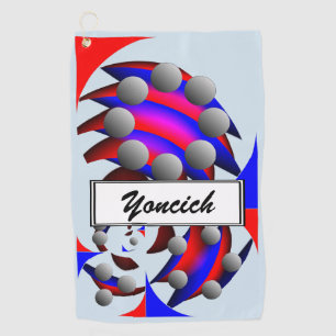 Fibonacci 'Fish' by Kenneth Yoncich Golf Towel