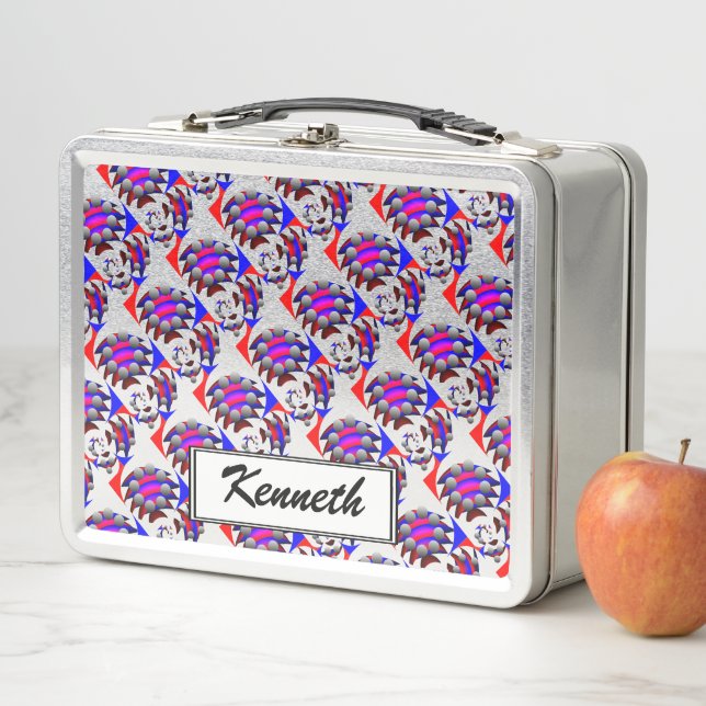 Fibonacci 'Fish' by Kenneth Yoncich Metal Lunch Box (In Situ)