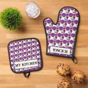 Fibonacci 'Fish' by Kenneth Yoncich Oven Mitt & Pot Holder Set