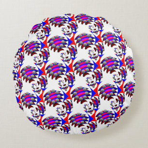 Fibonacci 'Fish' by Kenneth Yoncich Round Cushion