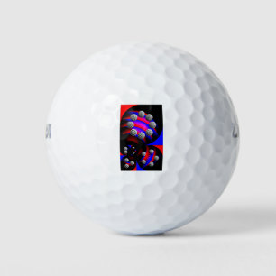 Fibonacci 'Fish Chequered Black' by Kenneth Yoncic Golf Balls
