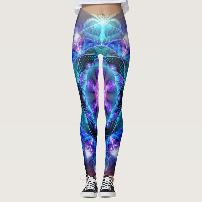 Fibonacci Flower Mandala Leggings (Front)