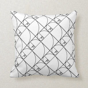 Fibonacci golden ratio - unique mathematical art cushion