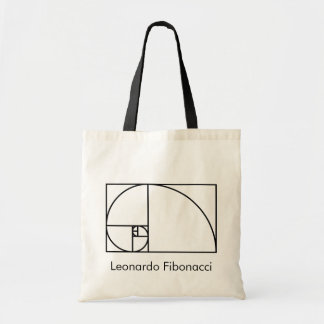 Fibonacci golden ratio - unique mathematical art tote bag