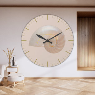 Fibonacci Golden Ration Sacred Geometry Art Large  Clock