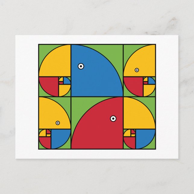 Fibonacci Parrots Postcard (Front)