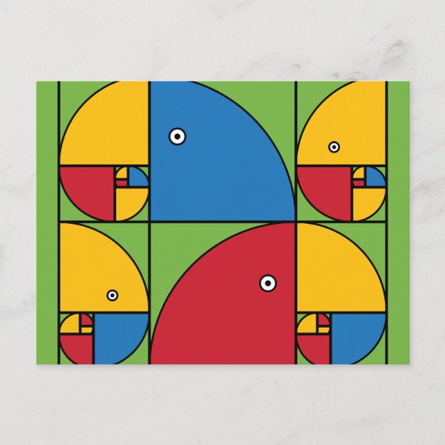 Fibonacci Parrots Postcard (Front)