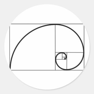 Fibonacci Ratio Classic Round Sticker