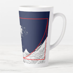 Fibonacci Sequence and The Great Wave Latte Mug