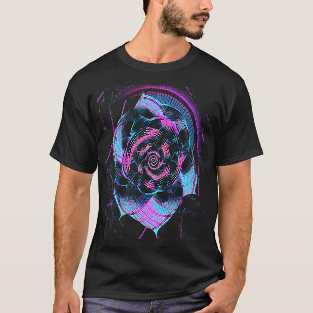 Fibonacci Sequence Flower Vaporwave Aesthetics T-Shirt (Front)