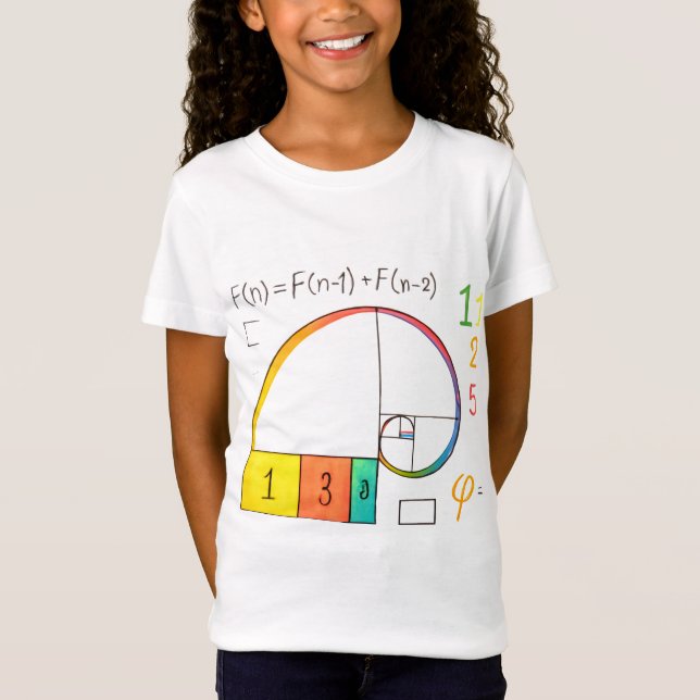 Fibonacci Sequence & Golden Ratio Math T-Shirt (Front)