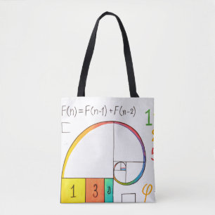Fibonacci Sequence & Golden Ratio Math Tote Bag