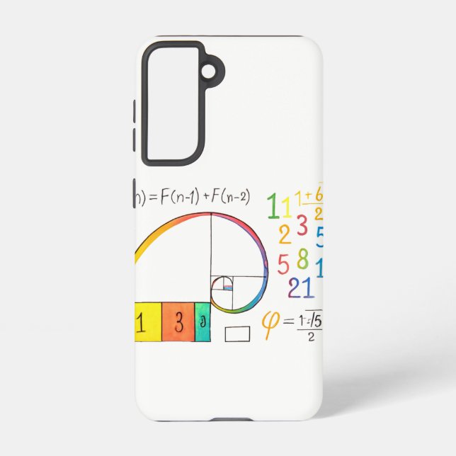 Fibonacci Sequence Spiral Samsung Case (Back)