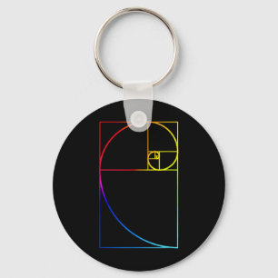 Fibonacci Spiral Geometry Sacred Spiritual Zen Yog Key Ring