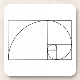 Fibonacci Spiral Golden Ratio Coaster