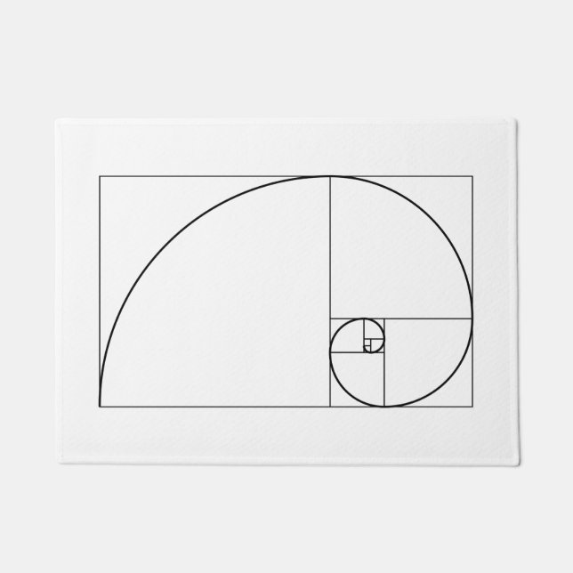 Fibonacci Spiral Golden Ratio Doormat (Front)