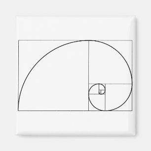 Fibonacci Spiral Golden Ratio Magnet