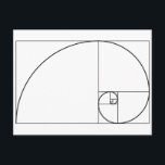 Fibonacci Spiral Golden Ratio Postcard<br><div class="desc">This  Fibonacci spiral golden ratio gift is perfect for you favourite geek.</div>
