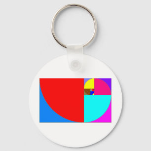 fibonacci spiral key ring