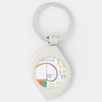 Fibonacci Spiral keychain