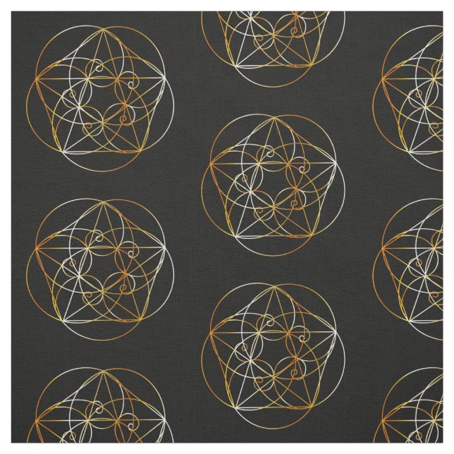 Fibonacci Spiral- The sacred geometry Fabric (Swatch)