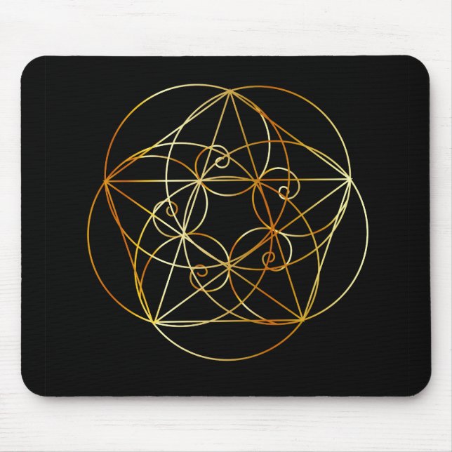 Fibonacci Spiral- The sacred geometry Mouse Mat (Front)