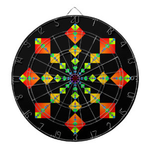 Fibonacci Squares Mandala Dartboard