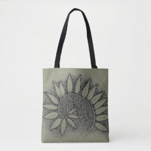 Fibonacci vine tote bag