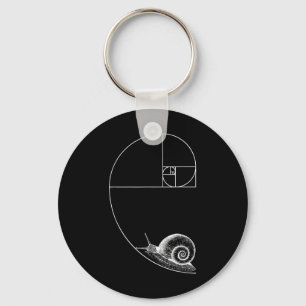 Fibonacci With Snail Mathematics Math Teacher Geom Key Ring