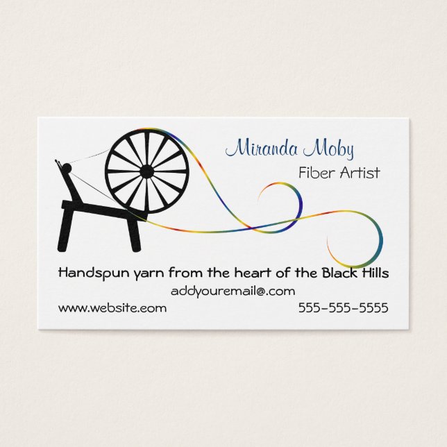 Fibre Art Business Card or Hang Tag (Front)