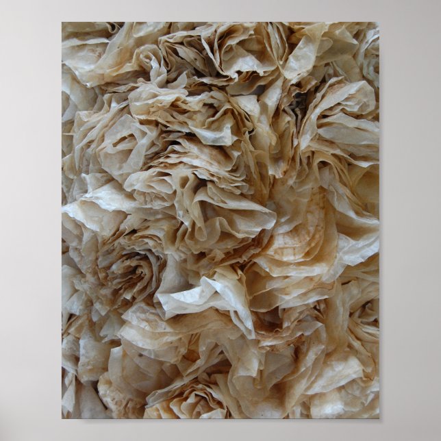 Fibre Art Coffee Filter Paper Sculpture Recycled Poster (Front)