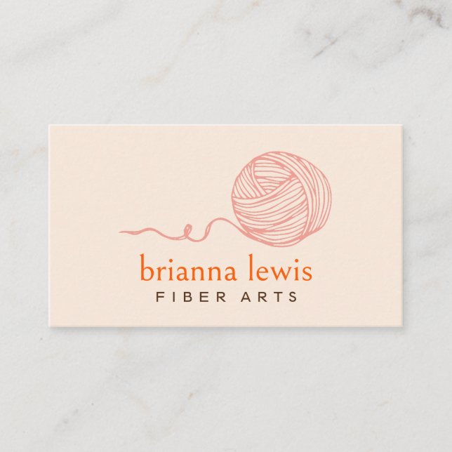 Fibre Artist Modern Yarn Business Card (Front)