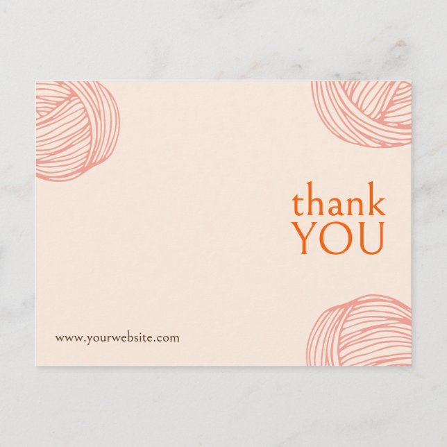 Fibre Artist Modern Yarn Thank You Post Card (Back)