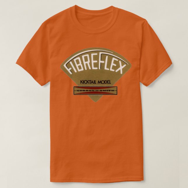 Fibre flex retro skateboard design T-Shirt (Design Front)