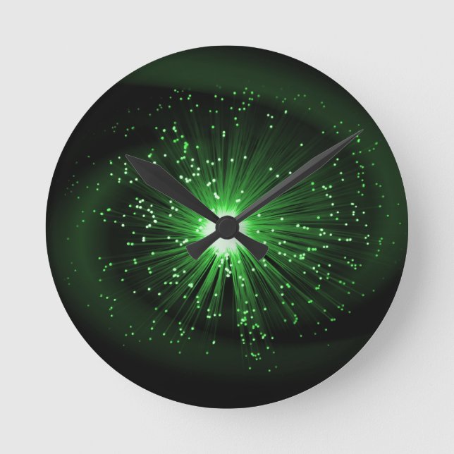 Fibre optic abstract. round clock (Front)