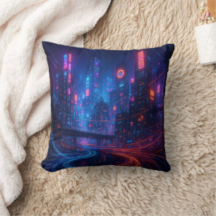 Fibre Optic Cityscape Cushion