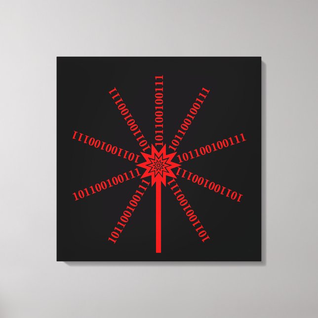 Fibre Optic Data Burst Canvas Print (Front)