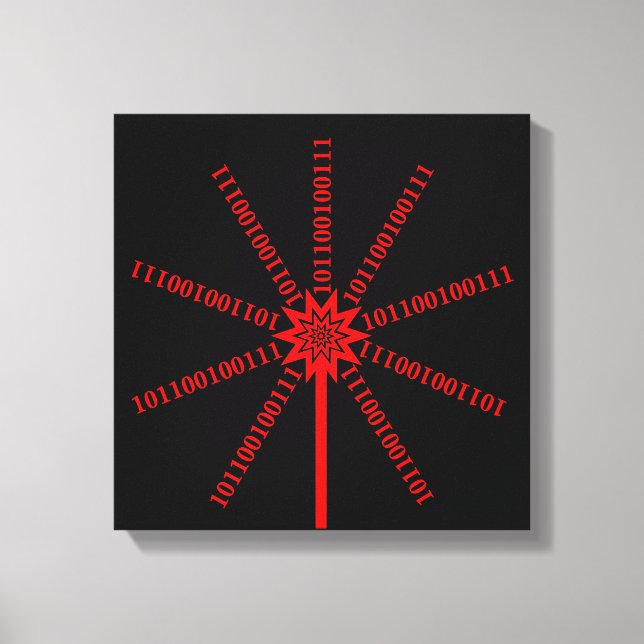 Fibre Optic Data Burst Canvas Print (Front)