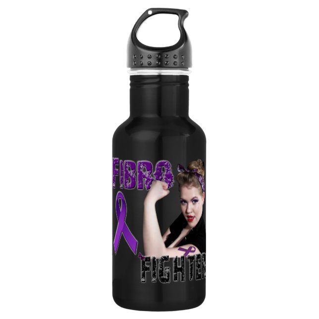 FIBRO FIGHTER- - BPA FREE! 532 ML WATER BOTTLE (Front)