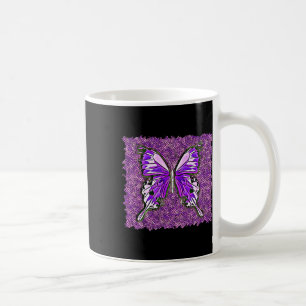 Fibro Lupus Stained Glass Butterfly Art Spoonie Coffee Mug