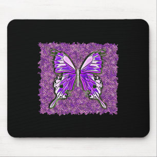Fibro Lupus Stained Glass Butterfly Art Spoonie Mouse Mat