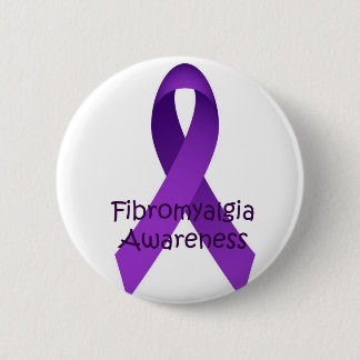 Fibro ribbon 6 cm round badge