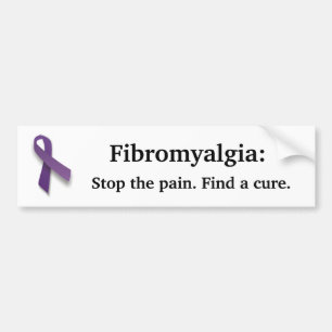 Fibro Ribbon Bumper Sticker